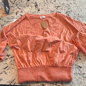 Vestique Coral Short-Sleeve Smocked-Hem Tori-dress
